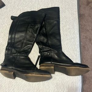 Franco Sarto Black Leather over the knee boots